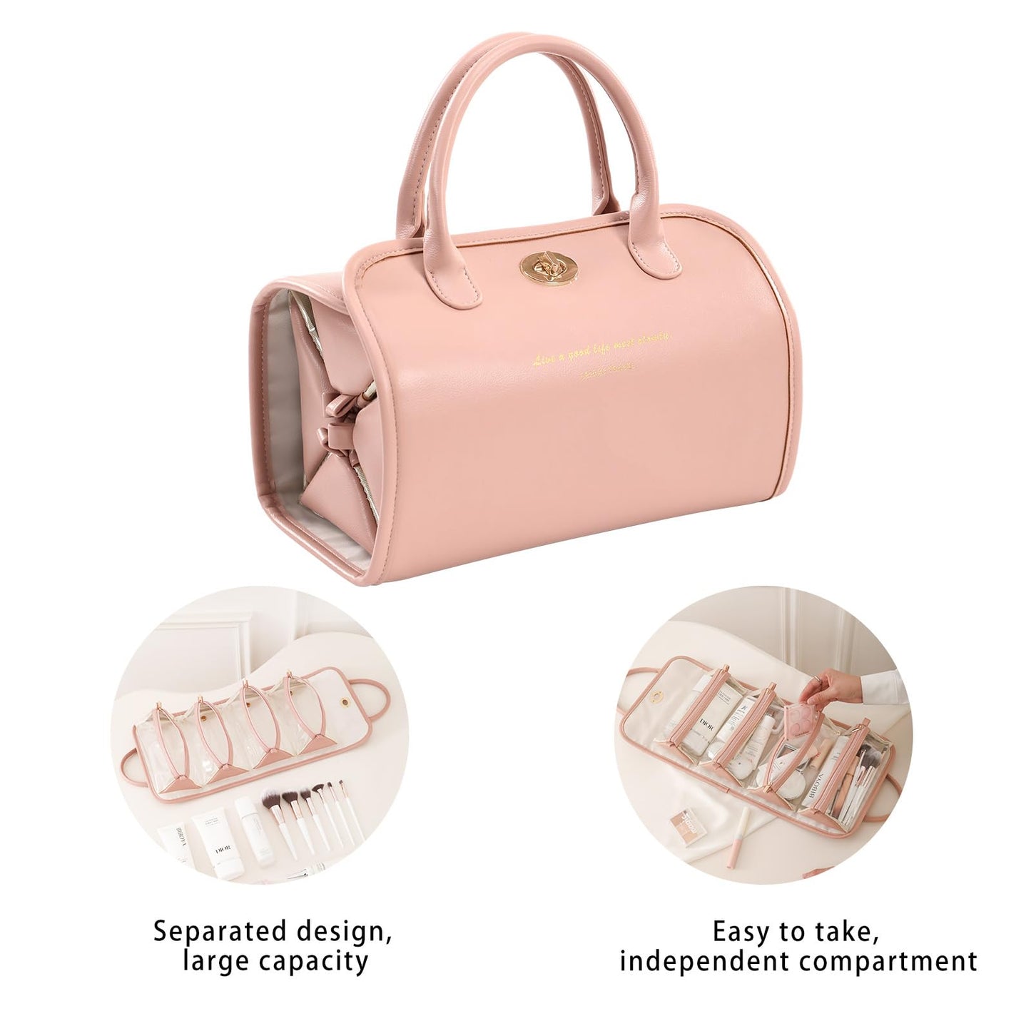 Handroll makeup bag